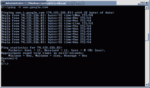 Troubleshoot Network - Ping